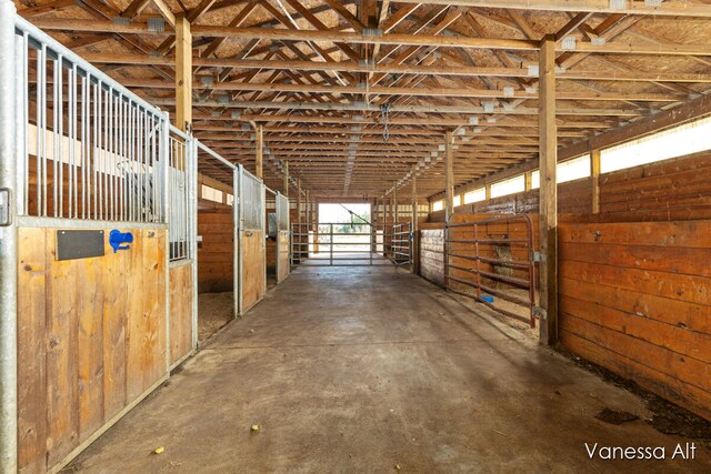 view of horse barn