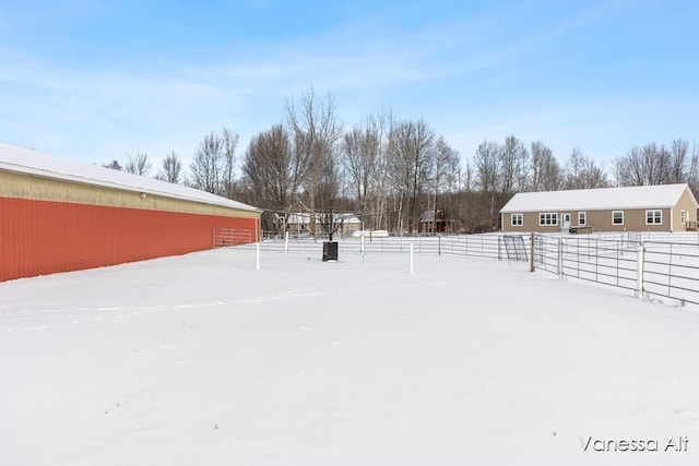 view of snowy yard