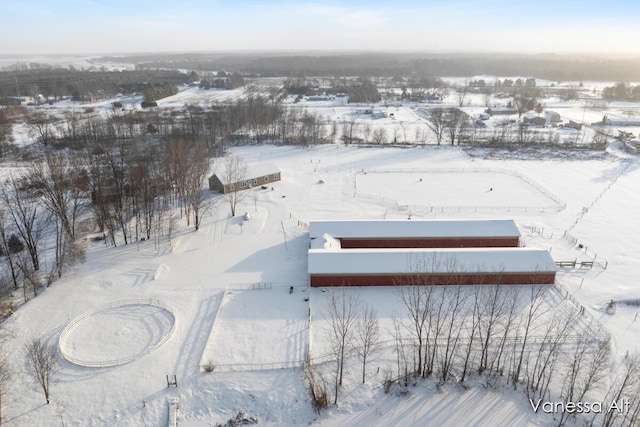 view of snowy aerial view