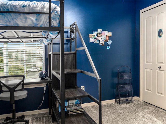 view of carpeted bedroom