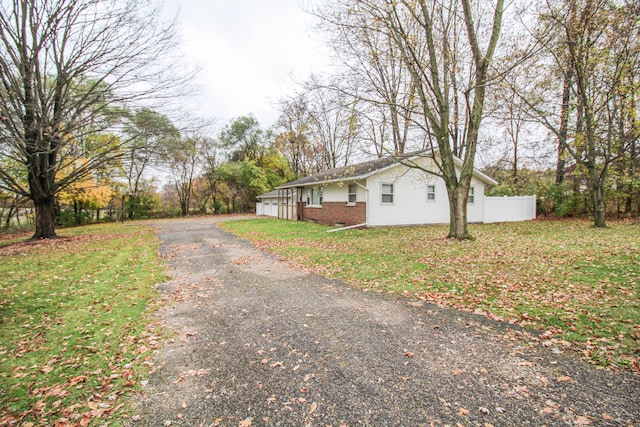 exterior space featuring driveway