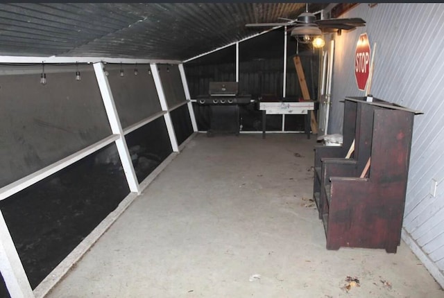 view of basement