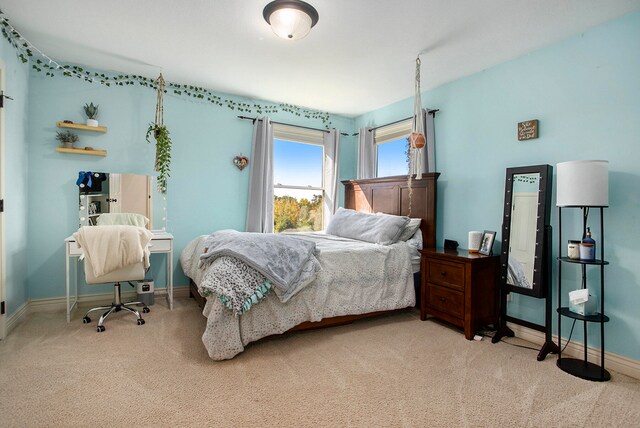 bedroom featuring carpet flooring