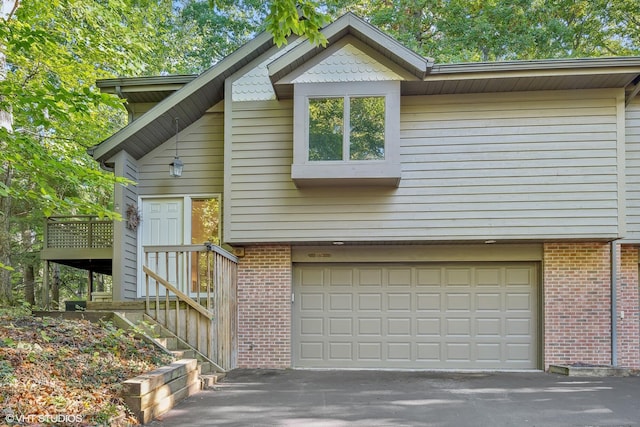 view of front of home featuring a garage