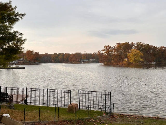 view of water feature