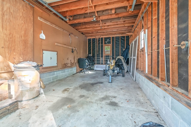 misc room with concrete floors