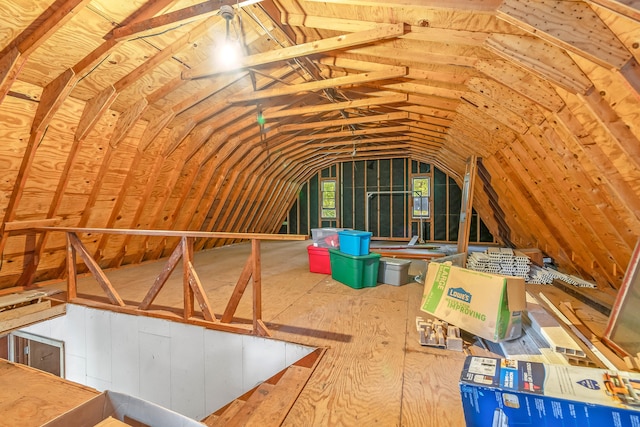 view of attic