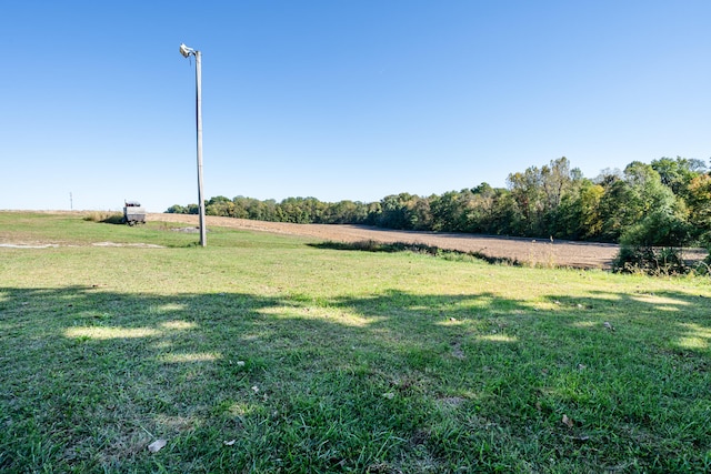 view of yard with a rural view