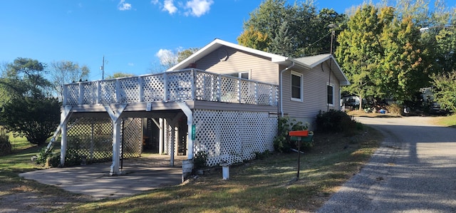 exterior space featuring a deck