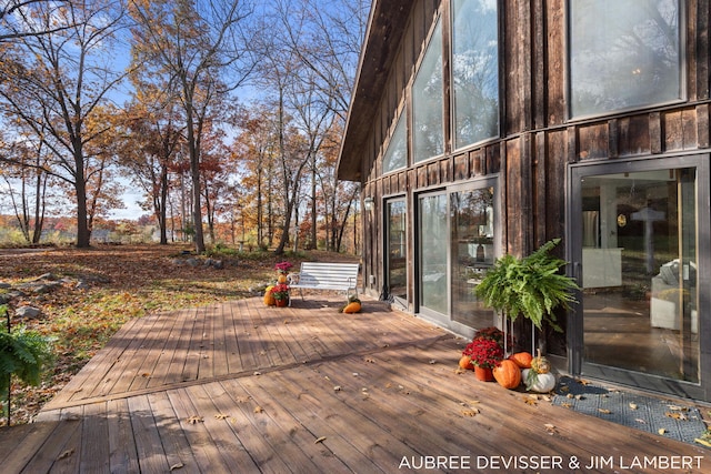 view of wooden terrace