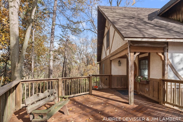 view of wooden deck