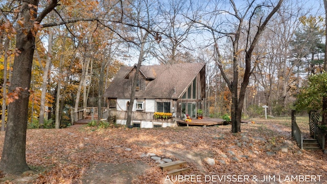 exterior space featuring a deck