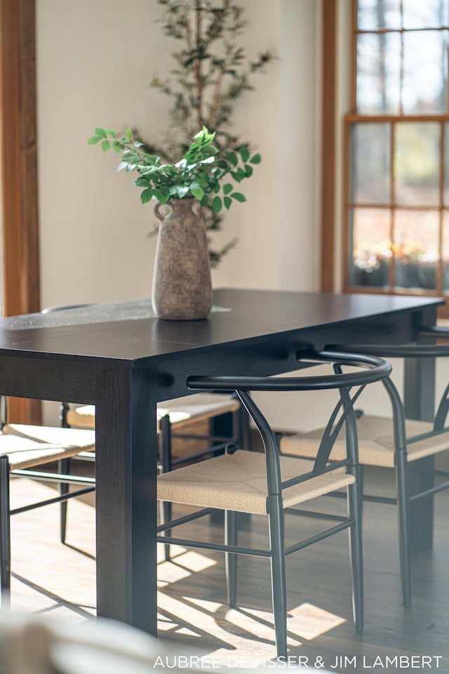 interior details with hardwood / wood-style flooring