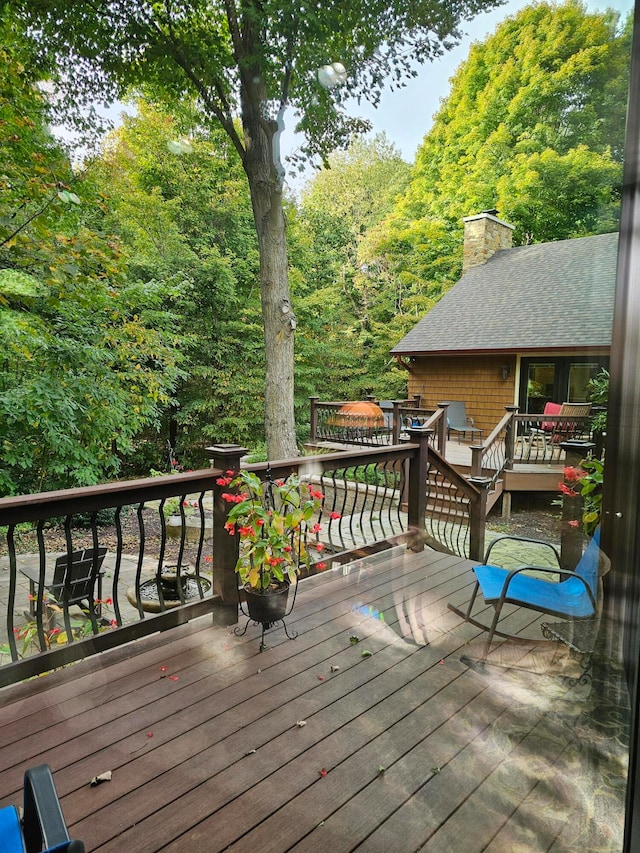 view of wooden terrace