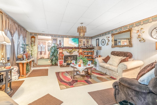 view of carpeted living room