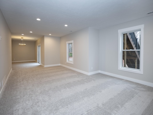 view of carpeted empty room