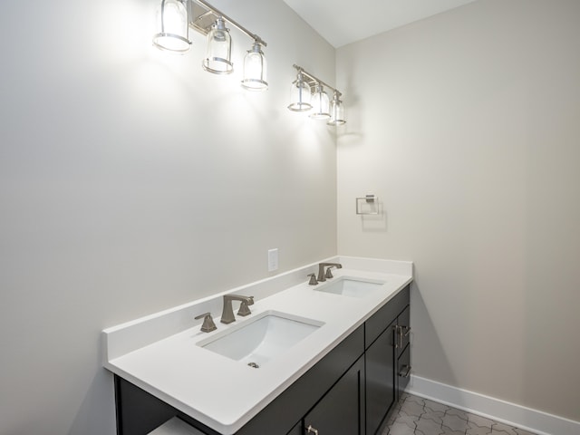 bathroom with vanity