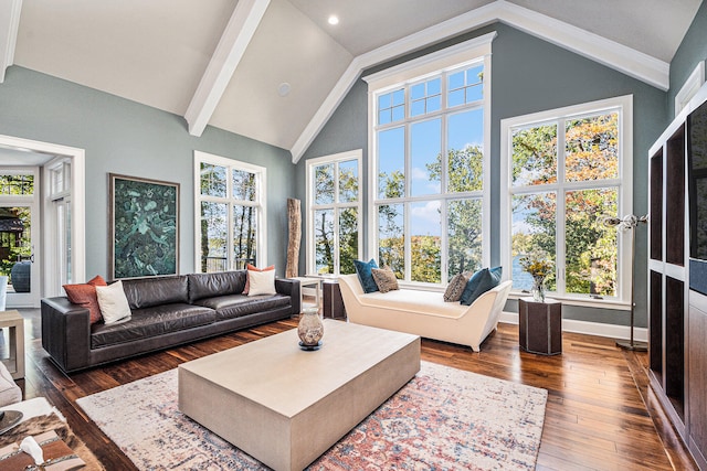 sunroom / solarium with vaulted ceiling