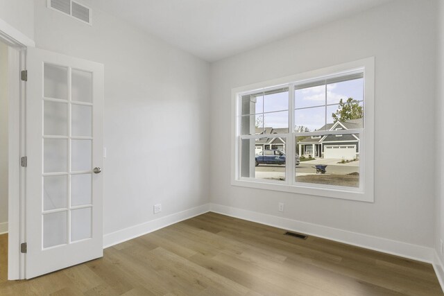 empty room featuring light hardwood / wood-style flooring