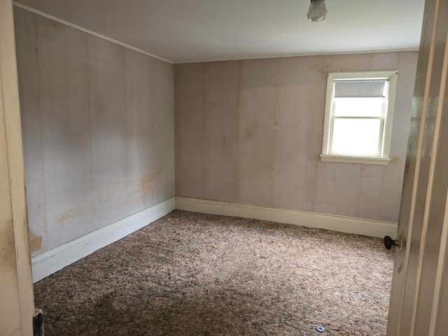 spare room featuring carpet flooring