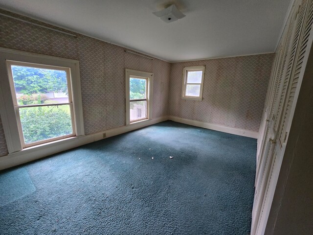 carpeted empty room with plenty of natural light