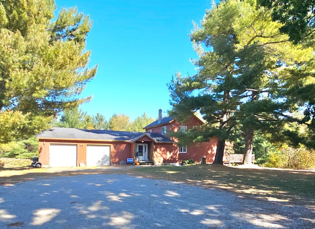 view of front of house featuring a garage