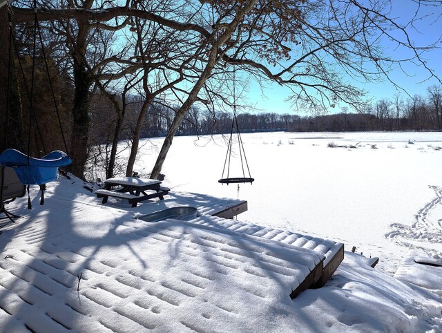 view of snowy yard