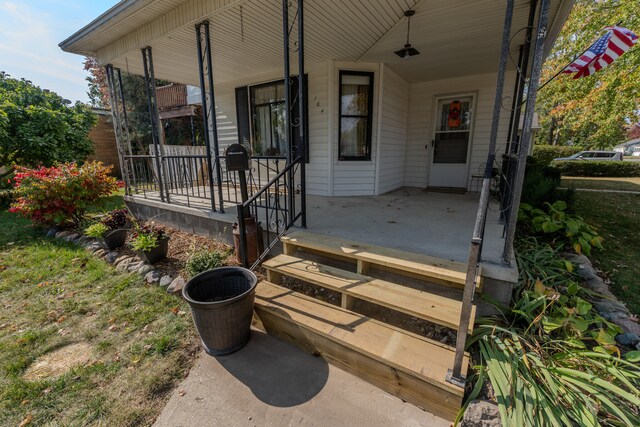 view of patio with covered porch