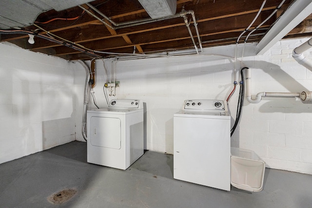 laundry area featuring separate washer and dryer