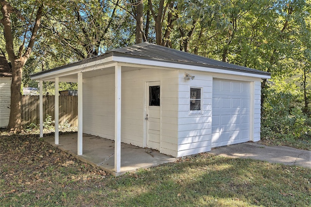 view of outdoor structure