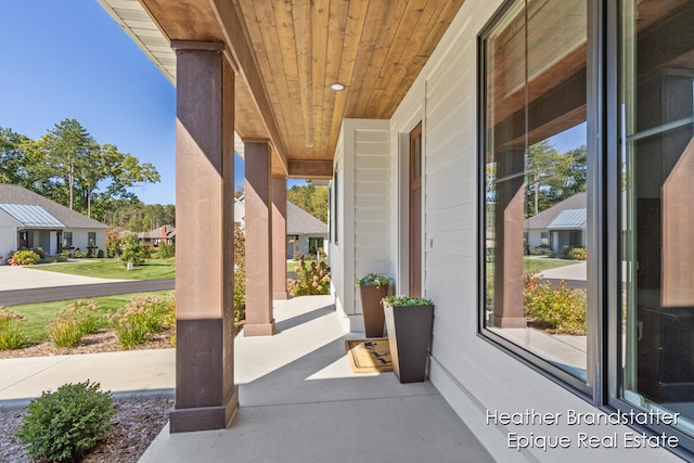 view of patio / terrace with a porch