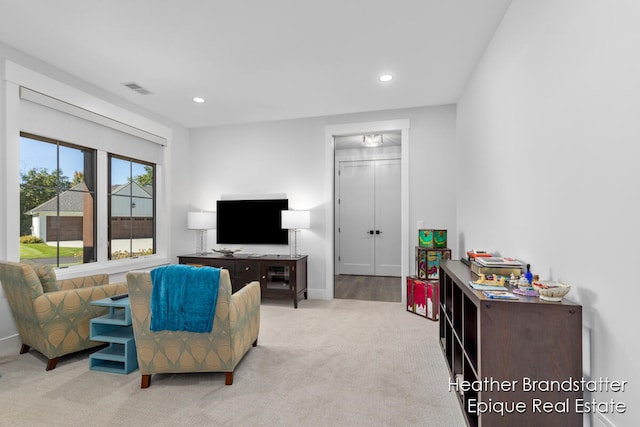 view of carpeted living room