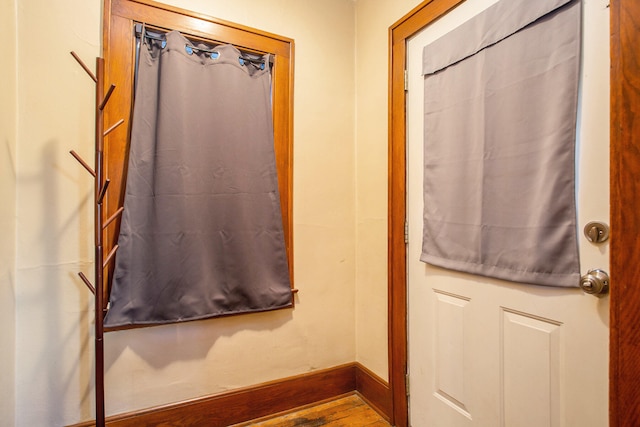 bathroom featuring hardwood / wood-style floors