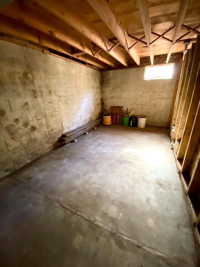 view of basement