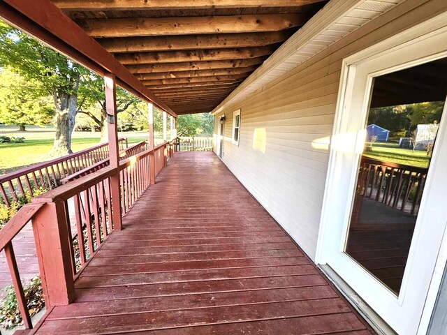 view of wooden deck