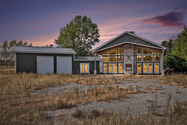 exterior space with an outdoor structure