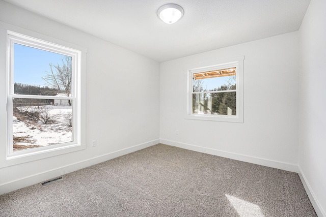 view of carpeted empty room