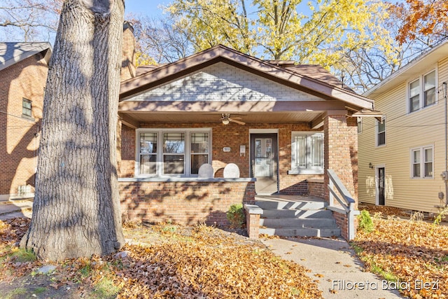 bungalow-style house featuring covered porch