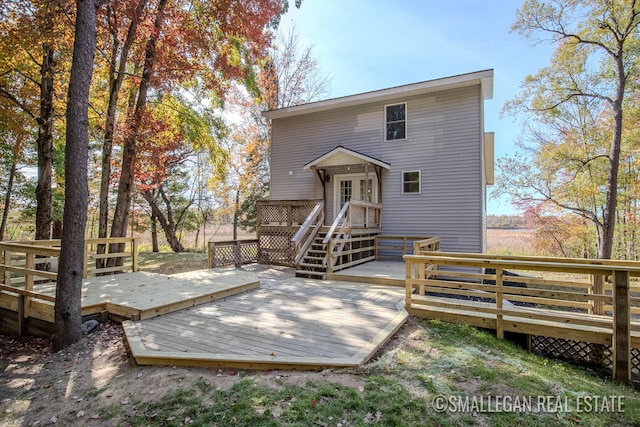 exterior space with a wooden deck