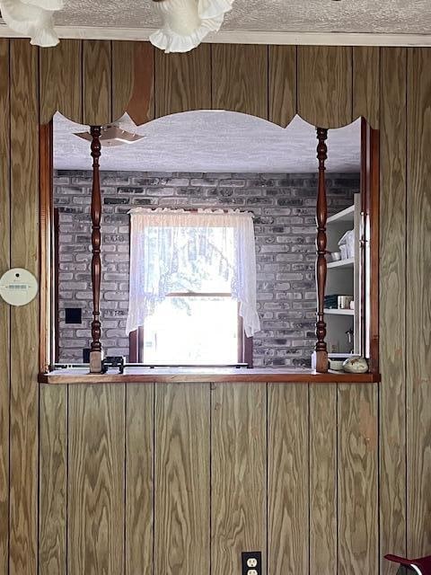 details featuring a textured ceiling