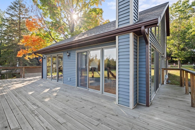 view of wooden deck