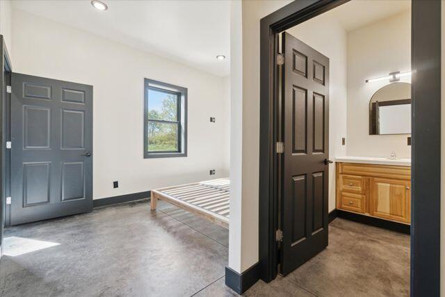 hallway featuring sink