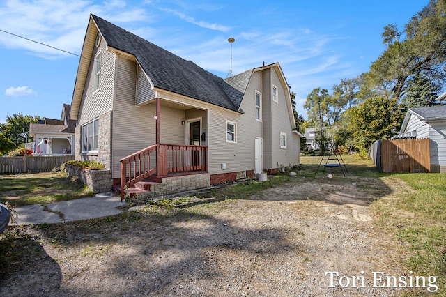 view of back of property