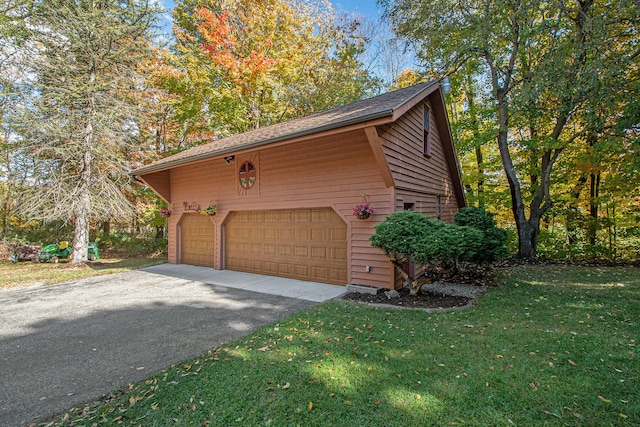 exterior space with a lawn