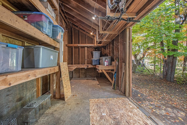 view of storage room