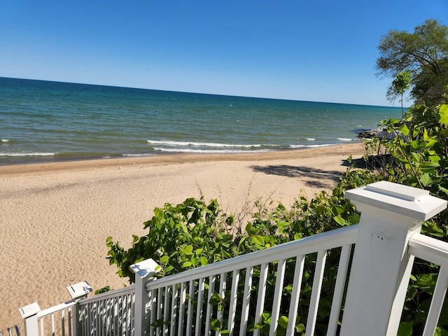 water view with a view of the beach