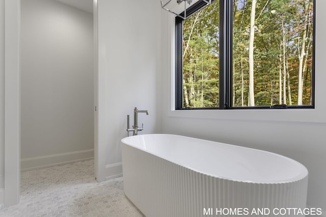 bathroom featuring a bath and a healthy amount of sunlight