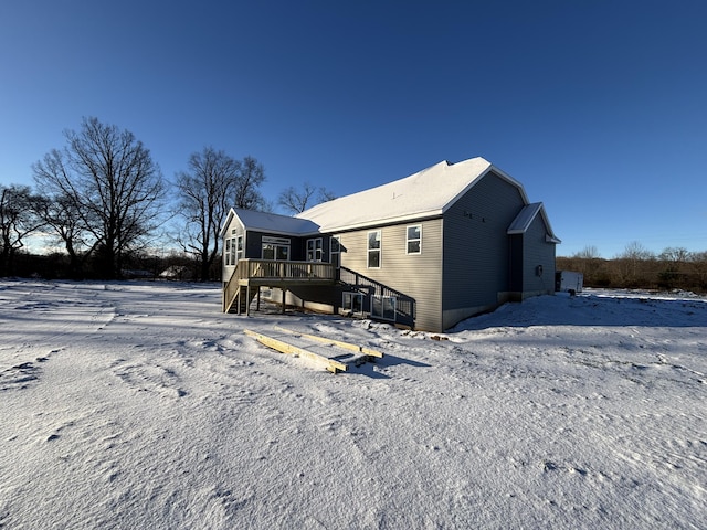 exterior space with a wooden deck