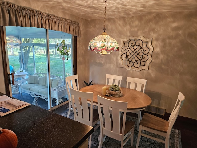 view of dining area