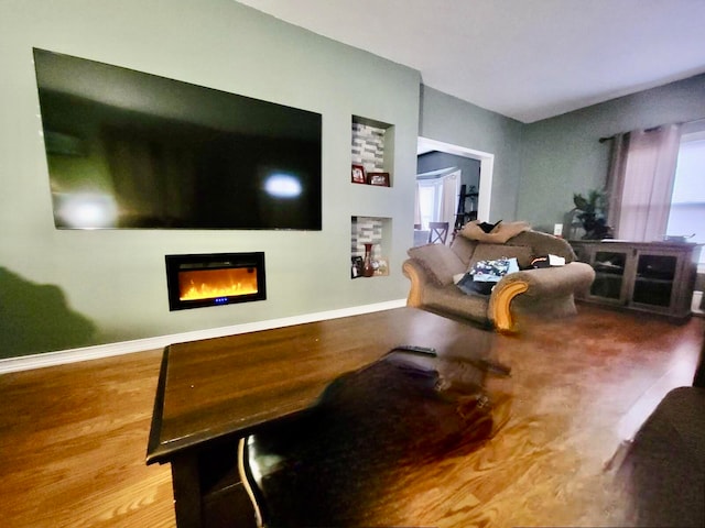 living room featuring hardwood / wood-style floors